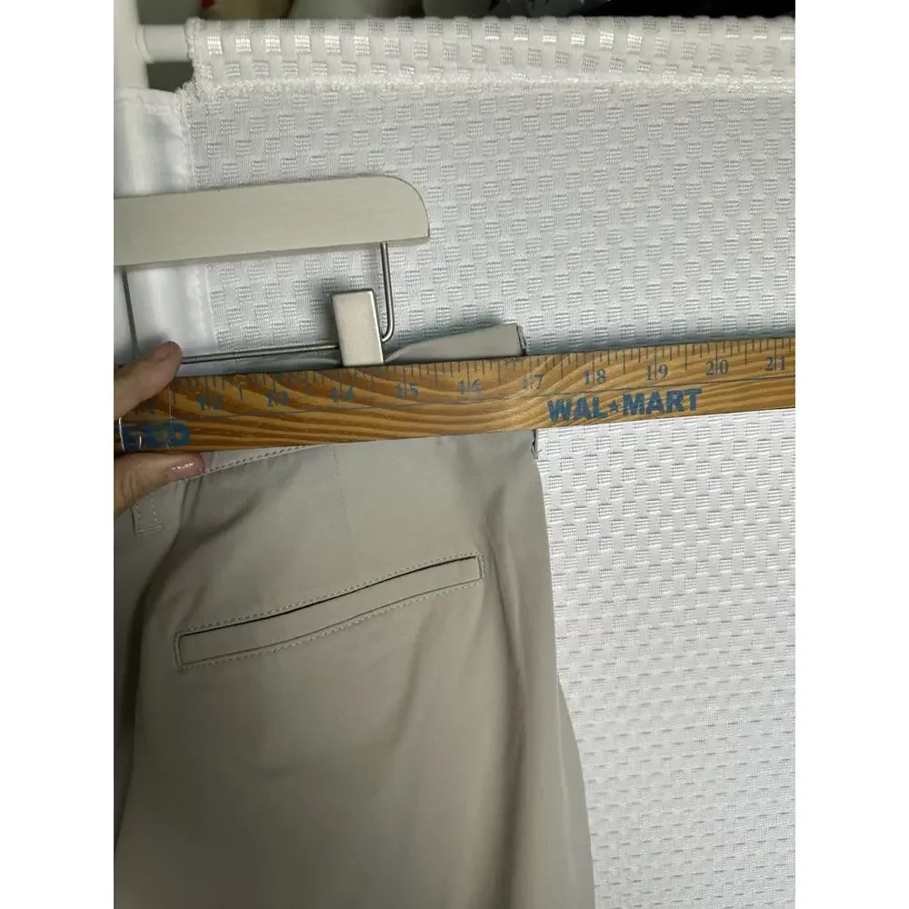 J. Crew Flex Slim Mens Casual Pants Flat Front Stretch Khaki Size 35